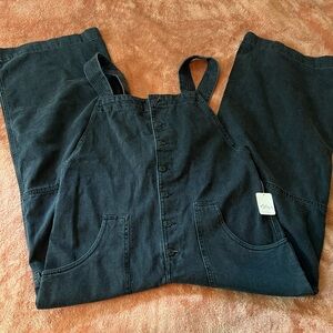 Free People We the Free “Field of Flowers Wide Leg Overalls”